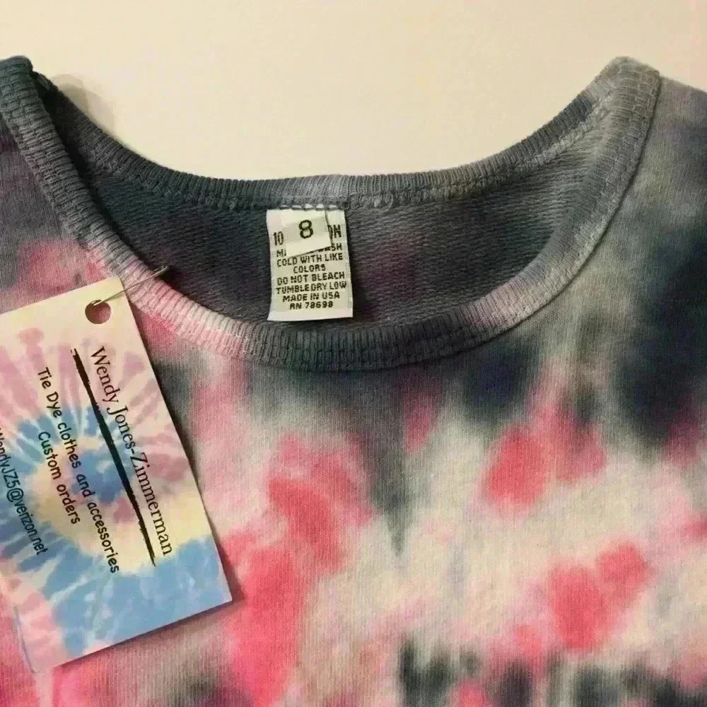 New! Long sleeve Tie dye ruffle Dress girls